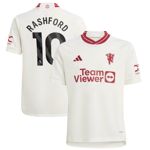 NWOT Marcus Rashford Adidas Manchester United Replica Jersey, size 11-12 Medium - Picture 1 of 13